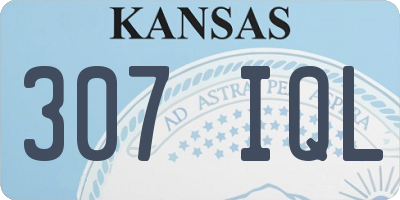 KS license plate 307IQL
