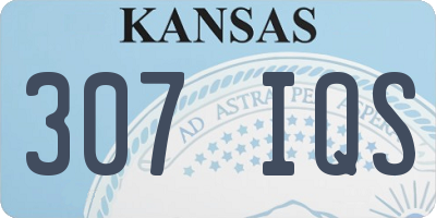 KS license plate 307IQS