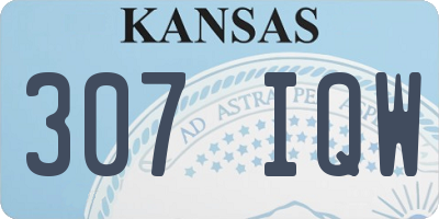 KS license plate 307IQW