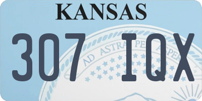 KS license plate 307IQX