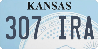 KS license plate 307IRA