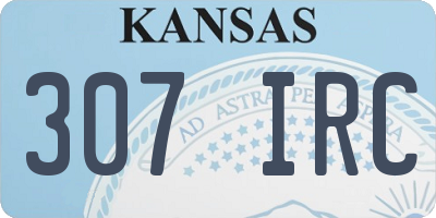 KS license plate 307IRC