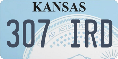 KS license plate 307IRD