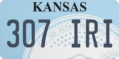 KS license plate 307IRI