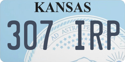 KS license plate 307IRP
