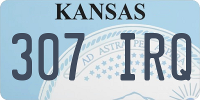 KS license plate 307IRQ