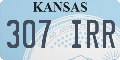 KS license plate 307IRR