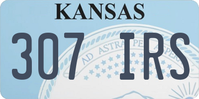 KS license plate 307IRS