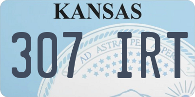 KS license plate 307IRT