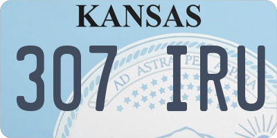 KS license plate 307IRU