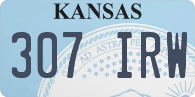 KS license plate 307IRW