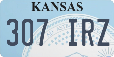 KS license plate 307IRZ