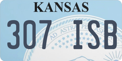 KS license plate 307ISB