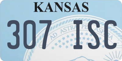 KS license plate 307ISC