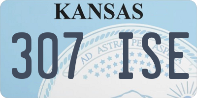 KS license plate 307ISE