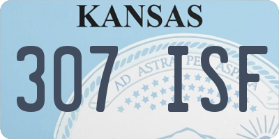KS license plate 307ISF