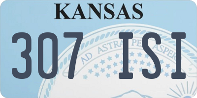 KS license plate 307ISI