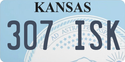 KS license plate 307ISK