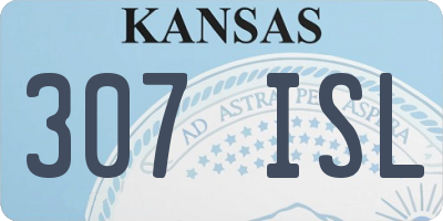 KS license plate 307ISL