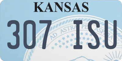 KS license plate 307ISU