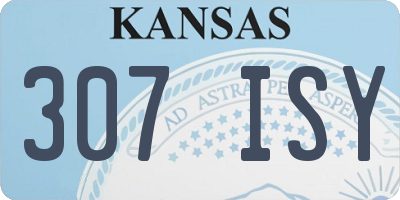 KS license plate 307ISY