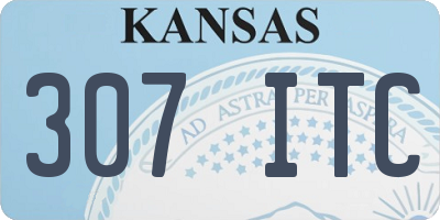 KS license plate 307ITC