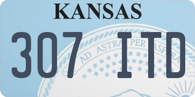 KS license plate 307ITD