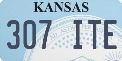 KS license plate 307ITE