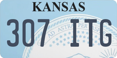 KS license plate 307ITG