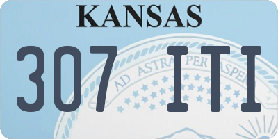 KS license plate 307ITI