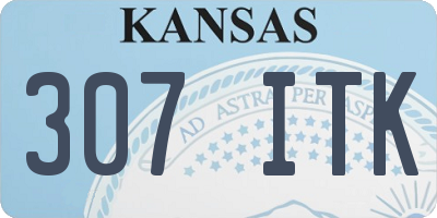 KS license plate 307ITK
