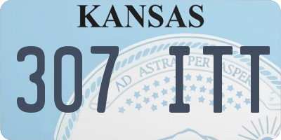 KS license plate 307ITT