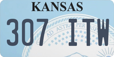 KS license plate 307ITW