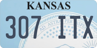 KS license plate 307ITX