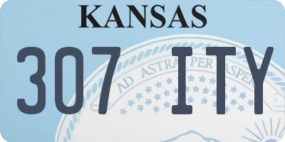 KS license plate 307ITY