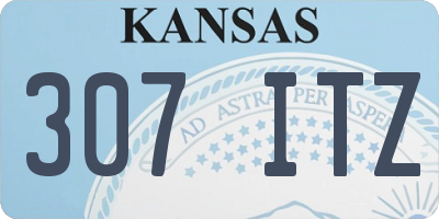 KS license plate 307ITZ