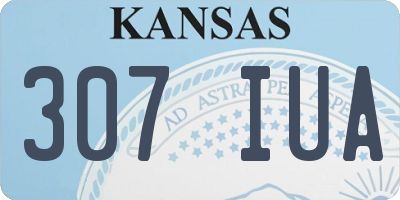 KS license plate 307IUA
