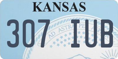 KS license plate 307IUB