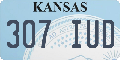 KS license plate 307IUD