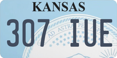 KS license plate 307IUE