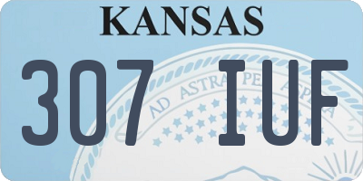 KS license plate 307IUF