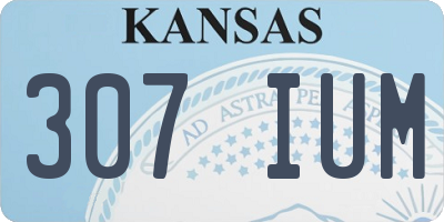 KS license plate 307IUM