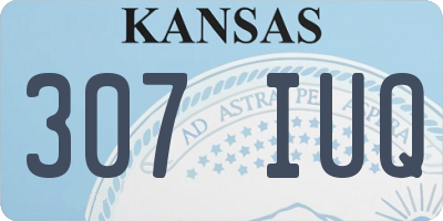 KS license plate 307IUQ