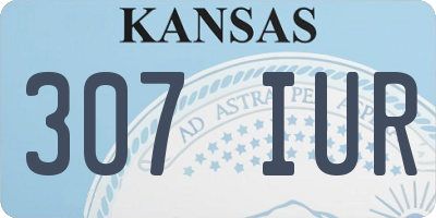 KS license plate 307IUR