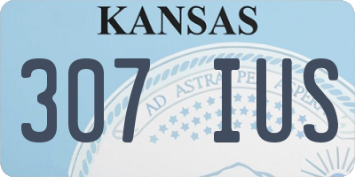 KS license plate 307IUS