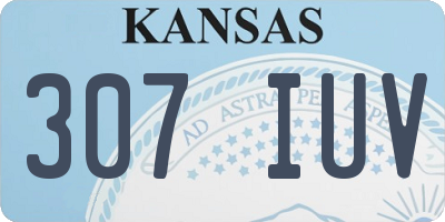 KS license plate 307IUV