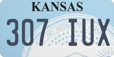 KS license plate 307IUX