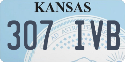 KS license plate 307IVB