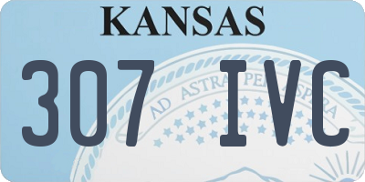 KS license plate 307IVC