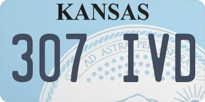 KS license plate 307IVD